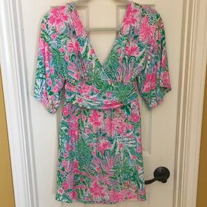 Lilly Pulitzer Pink & Green Floral Romper